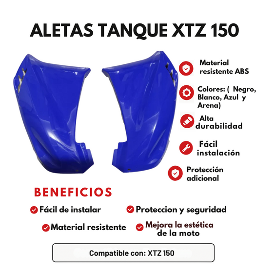 ALETAS TANQUE XTZ 150 SIN CALCOMANIA